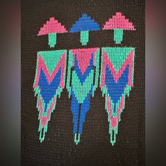 Rare Vintage 80’s 19th Avenue Art Deco Women Funky 100% Acrylic Ribbed Sweater - Picture 6 of 9